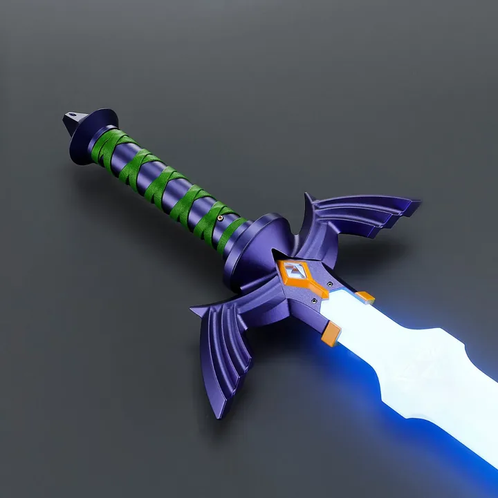 Shadow Sealer with the blade lit blue
